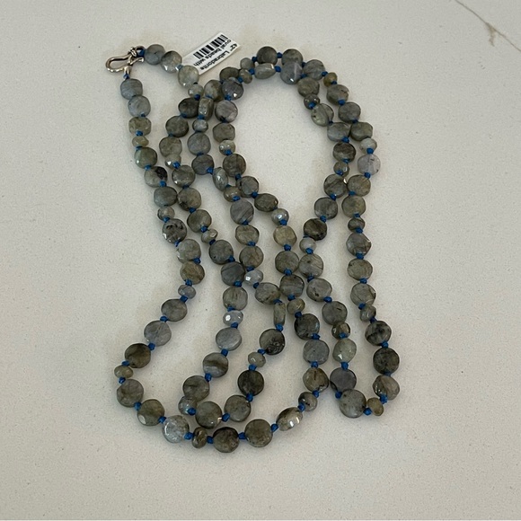 One of a kind Labradorite beaded 42” Necklace - Picture 7 of 11